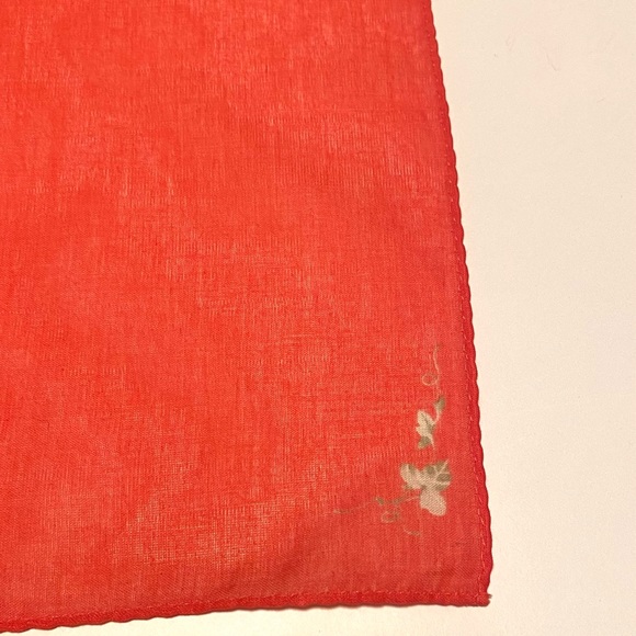 NEW Nina Ricci handkerchief red leaf motif - Picture 7 of 7